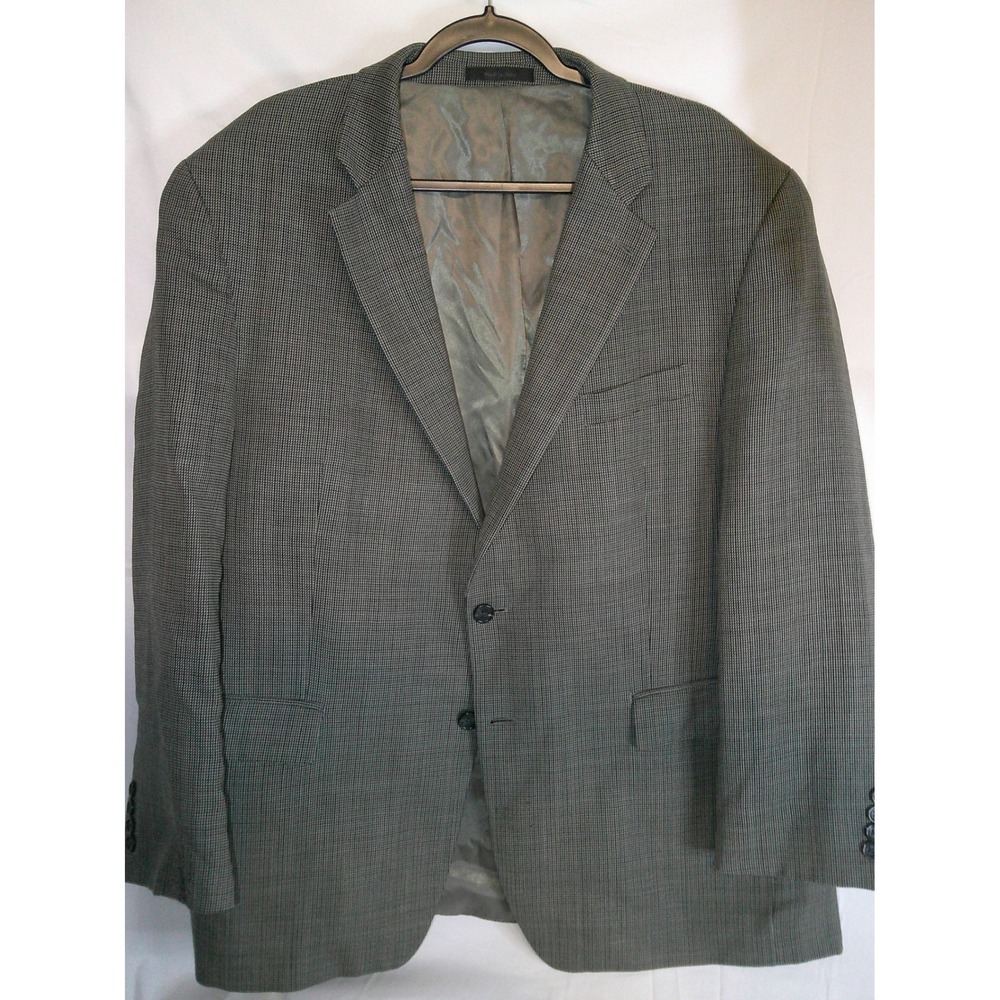 Lauren Ralph Lauren Men's‎ Brown/Gray Plaid Two-Button Blazer Sport Coat 48R